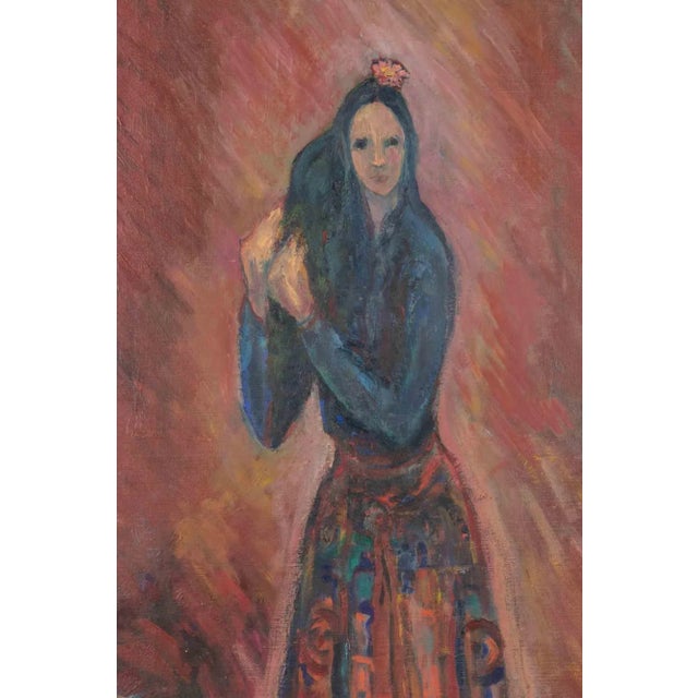 Oil and tempera on cardboard realized by sirio pellegrini in 1960. Hand signed lower right. Includes a wooden frame...