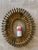 Vintage Gilt Gold Oval Mirror Frame Sunburst Picture Frame Metal Tole Hollywood For Sale In San Francisco - Image 6 of 6