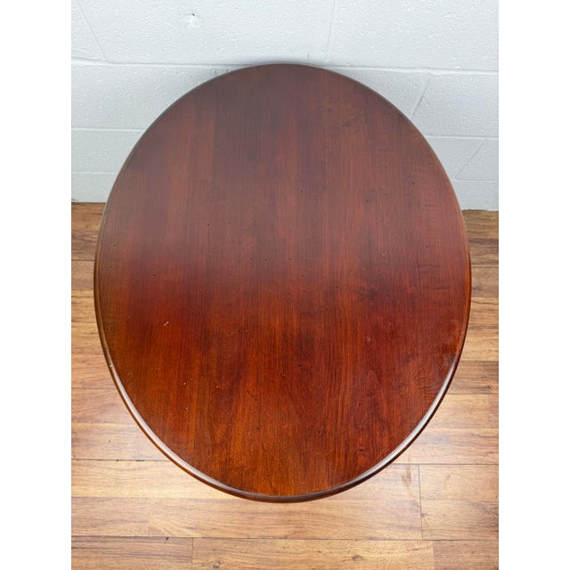 Ethan Allen British Classics Old World Treasures Accent Oval End Table For Sale In Charlotte - Image 6 of 9