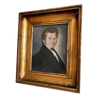 Portrait Gentleman, 1830, Pastel on Paper, Framed For Sale
