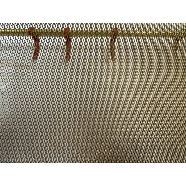 Vintage Brass and Red Lacquer Coat Rack, 1950s For Sale - Image 9 of 10