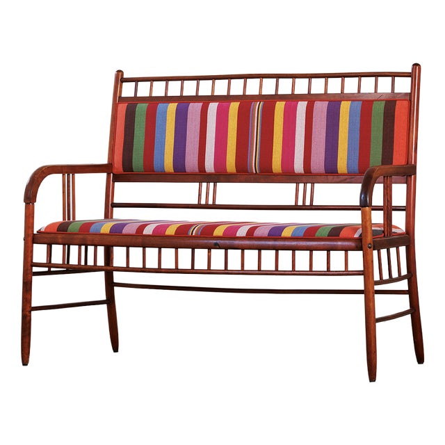 Vintage Finnish Yväskylä & Muurame Bench by Angelo Donghia, 1920s For Sale