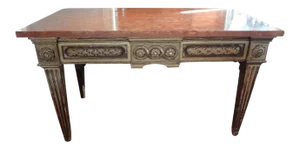 17th Century Italian Gilt Wood With Marble Top Console Table