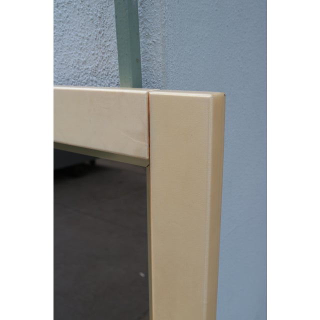 1980s Pair of Lacquered Parchment Modernist Mirrors For Sale - Image 9 of 18