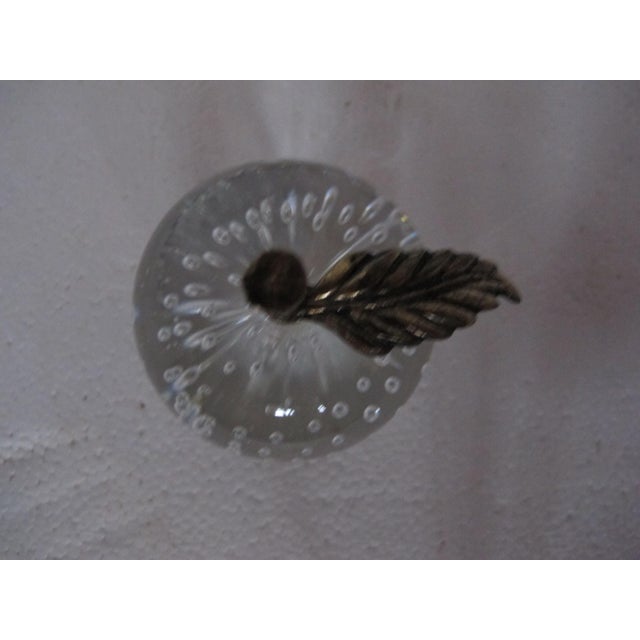 Late 20th Century Brass and Glass Apple Paperweight For Sale - Image 10 of 11
