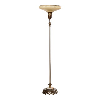 1930s Coburn Galleries Art Deco Torchiere Floor Lamp For Sale