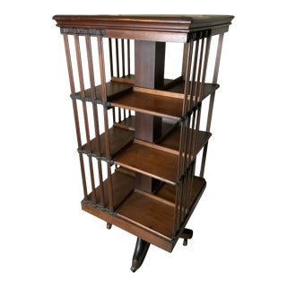 Mid 19th Century Danner Walnut Revolving Bookcase For Sale