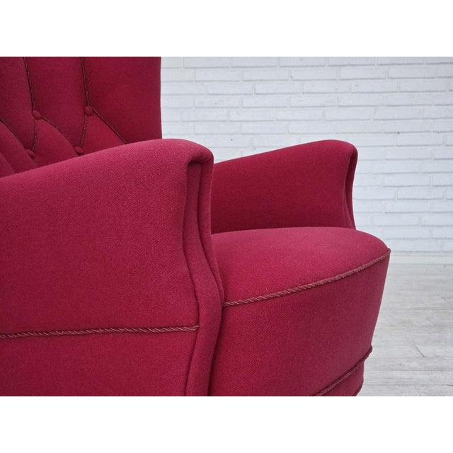 Vintage Danish Lounge Chair in Furniture Wool, 1960s For Sale - Image 12 of 18