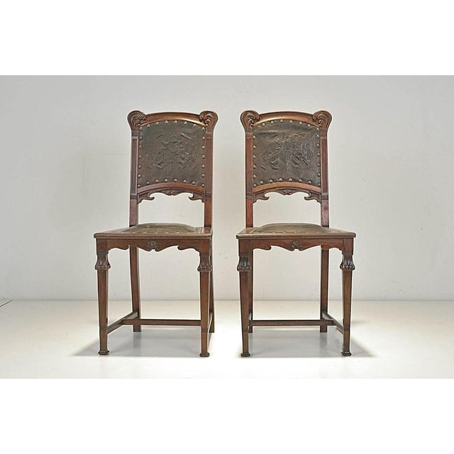 Pair of chairs designer: unknown year: around 1908 manufacturer: unknown country: germany measurements: h 96 cm sh 46 cm w...