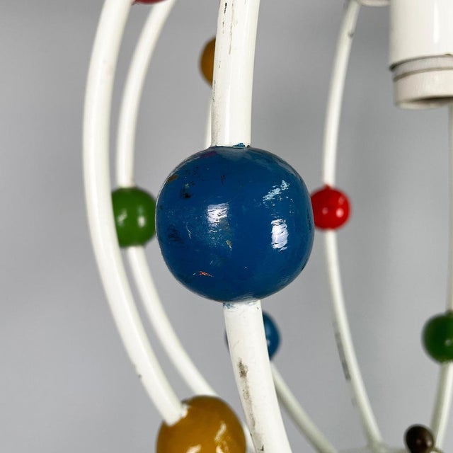 Mid-Century Italian Chandelier with Colored Spheres, 1940s For Sale - Image 10 of 17