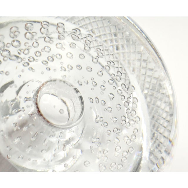 Glass Thomas Webb Controlled Bubbles Match Striker Holder For Sale - Image 7 of 7