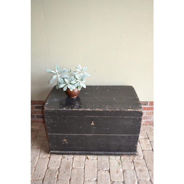 Brown Antique Black Blanket Chest For Sale - Image 8 of 8