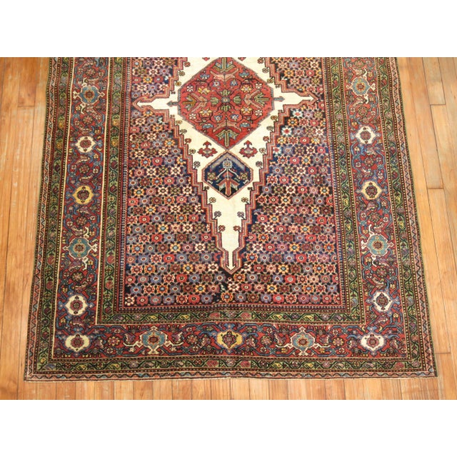 Ivory Antique Persian Fereghan Rug - 4'1" x 6'2" For Sale - Image 8 of 18