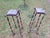 Brutalist Garden Columns in Wrought Iron and Veined Marble, Set of 2 For Sale - Image 16 of 16