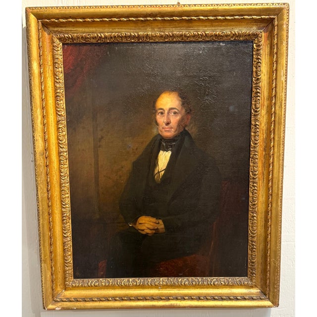 American School Portrait, Distinguished Gentleman (“Mr. Wilson”), c. 1835–1845 For Sale In Greensboro - Image 6 of 18