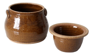 Vintage Handmade Studio Pottery Chilled Server & Butter Crock