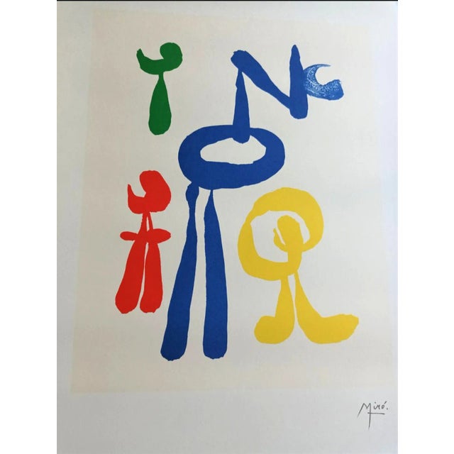 Joan Miro, Surrealist Dialogue, Lithograph, 1970s For Sale