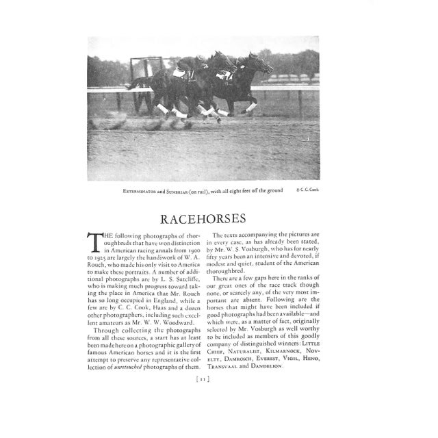 "Thoroughbred Types 1900-1925: Race Horses, Steeplechasers, Hunters, and Polo Ponies" 1926 Vosburgh, w.s. For Sale - Image 10 of 12