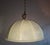 Mid-Century Modern Large Leather, Vellum and Brass Cocoon Chandelier, Italy, 1950s For Sale - Image 3 of 9