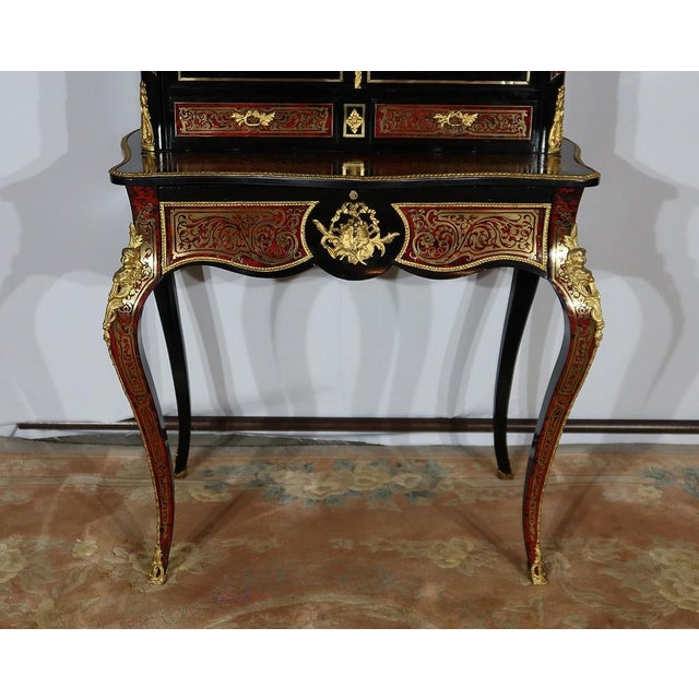 Small Napoleon III Cabinet in Boulle Marquetry, 19th Century For Sale - Image 15 of 18