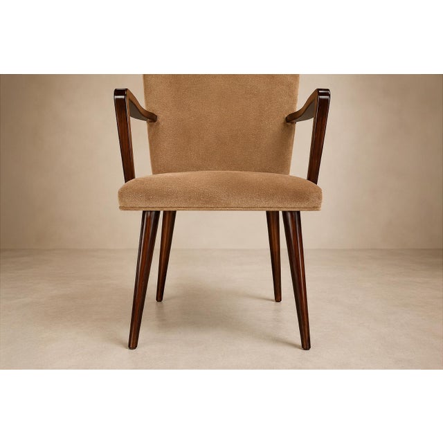 Set of 12 Brazilian Rosewood and Mohair Dining Chairs, Including Two Head Chairs, 1960s For Sale - Image 11 of 18