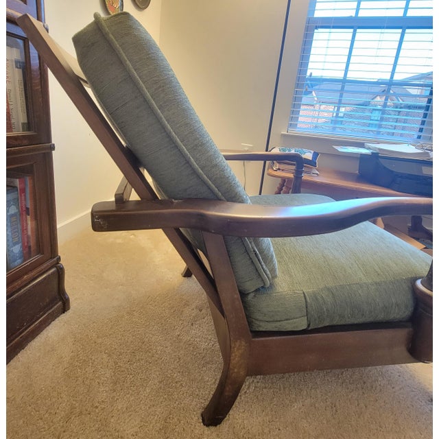 Forest Green Early 20th Century Victorian Reclining Morris Chair For Sale - Image 8 of 17