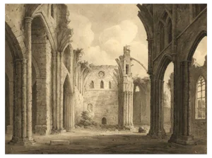 John Dugmore of Swaffham, Melrose Abbey, Scotland, Early 19th Century, Watercolour