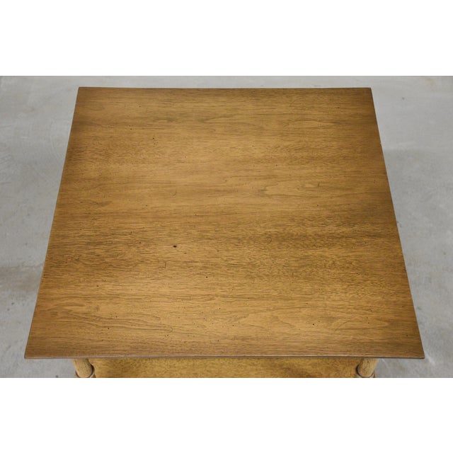 Wood Walnut Mid 20th Century Nightstand by Henredon For Sale - Image 7 of 8