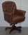 Brown Leather Chesterfield Captain's Armchair For Sale - Image 11 of 14