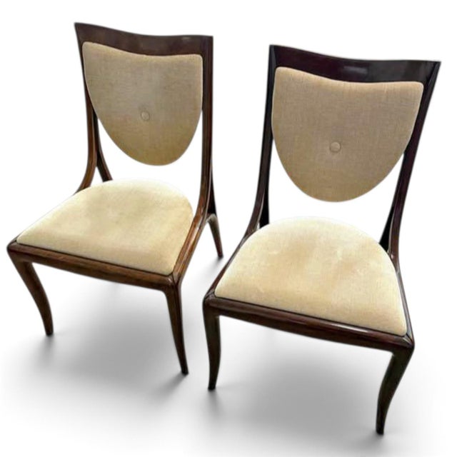 Stunning Signed Pair of Thos. Moser Sabina Side Chairs, a Masterclass in the Unification of Dramatic, Sculptural Geometry and Organic Comfort. For Sale In Raleigh - Image 6 of 8