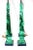 Contemporary Pair Vintage Malachite Stone Lamps With Lapiz Lazuli Accents For Sale - Image 3 of 12