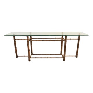 Bamboo Console Table from McGuire Production, 1970s For Sale