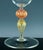 Murano Vintage Murano Glass Large Wine Glasses, Peach and Gold-Leaf Ribbed Stems, Set of Ten For Sale - Image 4 of 8