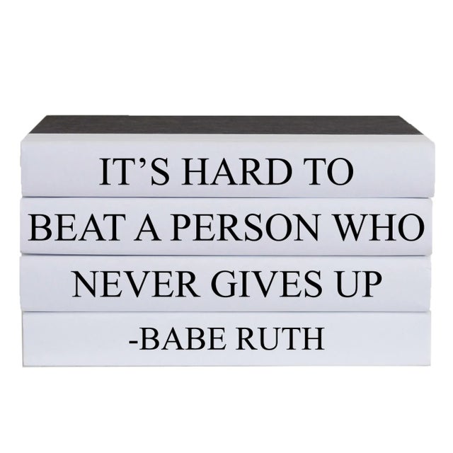 Let your thoughts be seen with these four decorative hardback books in black with white spines.