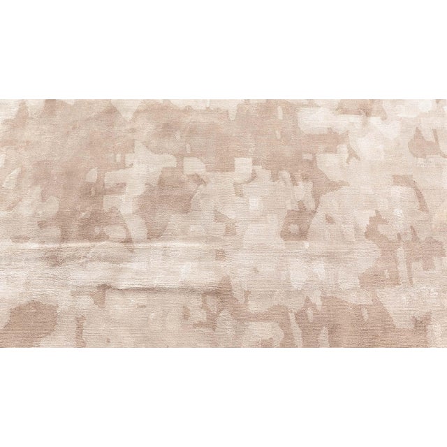 Textile Large Abstract Dusk Beige Silk Rug by Doris Leslie Blau For Sale - Image 7 of 8