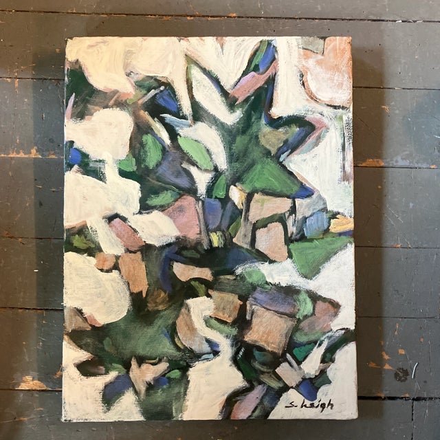2020s Contemporary Original Stephen Heigh Abstract Painting “Changing Leaves“ Signed For Sale - Image 5 of 5