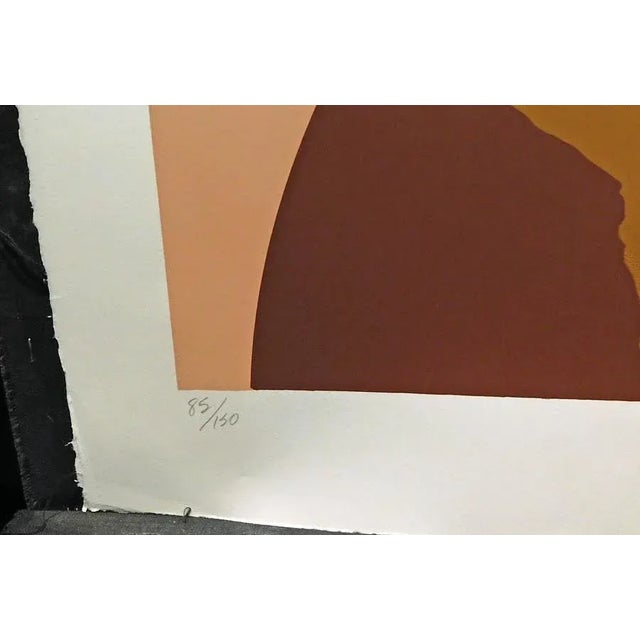 1970s Jim Boutwell "Untitled" Hand Signed Abstract Serigraph Print For Sale - Image 4 of 6