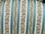 Mid 20th Century Pair Taylor-King Queen Anne Camelback Sofa Loveseat Floral Blue White Stripe For Sale - Image 9 of 12