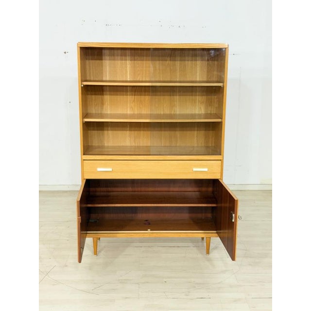 Mid-Century Modern Bookcase in Elm, 1960s For Sale - Image 3 of 12