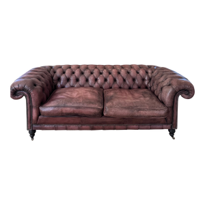 Fleming & Howland Handmade Chesterfield Leather Sofa