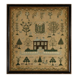 Antique Scottish Sampler, c.1840, by Helen Smith For Sale