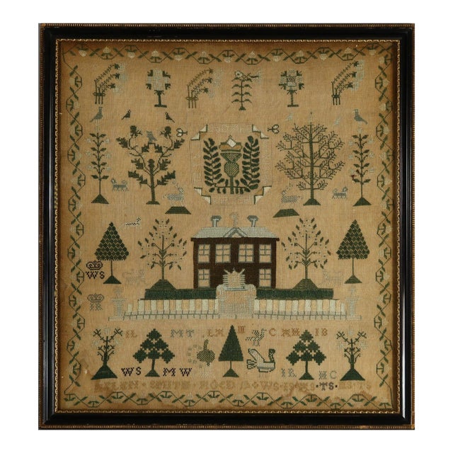 Antique Scottish Sampler, c.1840, by Helen Smith For Sale