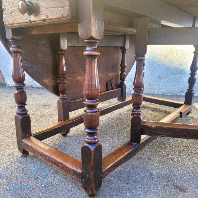 Gateleg Table in Oak, 1800s For Sale - Image 12 of 17