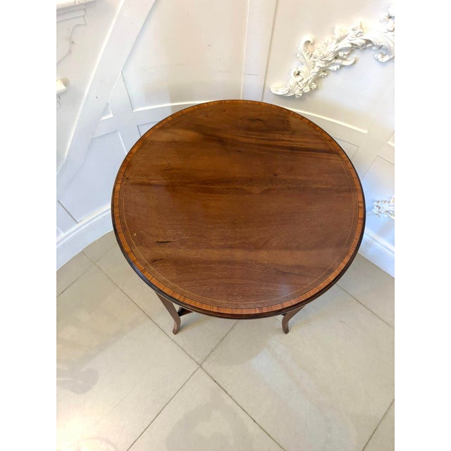 Antique Edwardian Mahogany Lamp Table, 1900s For Sale - Image 4 of 9