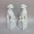 Pair of Large Vintage Chinese Blanc De Chine Foo Dogs, Guardian Lions With Cub & Ball For Sale - Image 9 of 11