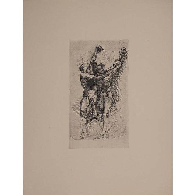 After Auguste Rodin, Nude, Dante, The Terror, Engraving For Sale - Image 3 of 7