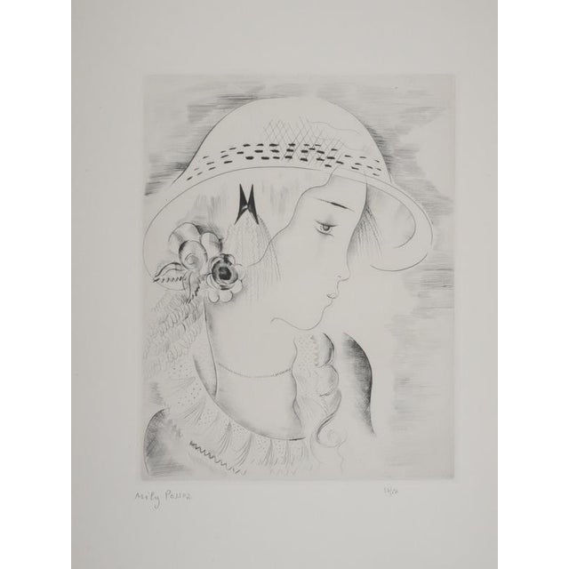 Mily Possoz, Profile of a Young Girl, Original Signed Engraving For Sale - Image 9 of 9
