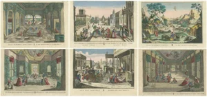 Probst, Story of the Prodigal Son, Hand-Colored Prints, 1780, Set of 6