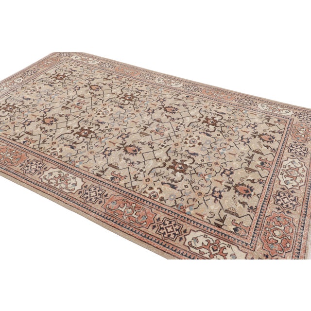 Rug & Kilim Vintage Turkish Rug in Beige With Colorful Geometric Patterns, From Rug & Kilim For Sale - Image 4 of 7