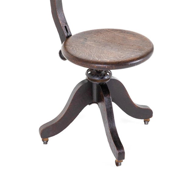 Wood Machinist Chair fom Globe Wernicke For Sale - Image 7 of 15